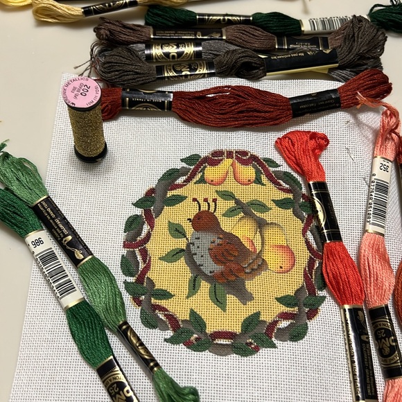 NEW Partridge in a Peartree ornament needlepoint kit - Picture 3 of 5